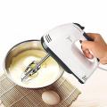 Scarlett Hand Mixer - 7 Speed Egg Beater with Chrome Beater + Dough Hook (White, 260W). 