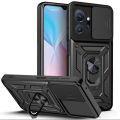 icasecover For Infinix Zero Ultra Case Hard Sliding Lens Camera Protection Stand Holder Back Phone Cover. 