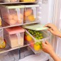 Pack of 3 Fridge Organizer Fresh Spacer Layer Storage Rack Drawer Basket Refrigerator Pull-out Drawers Fridge Freezer Storage Organizer Box with Lid and Handle Door Freezer Container Box Kitchen Organizer Plastic Basket Fruits Vegetable Basket. 