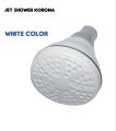 jet shower for bathroom plastic Abs material round water saving head shower white ivory color available. 