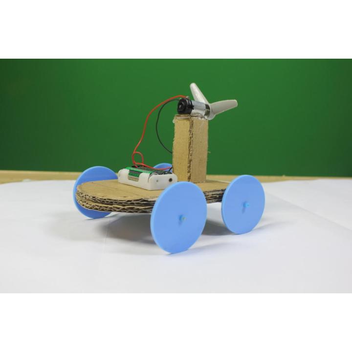 Air Propeller Car | DIY STEM Project for Kids - Comes with Instructions, Motor, Plastic Propellers, and More!