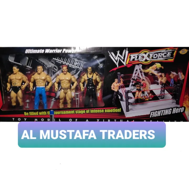WWE%20Wrestling%20Ring%20Play%20Set%20for%20Kids%20With%204%20Assorted%20Wrestler%20Figures%20-%20Image%205