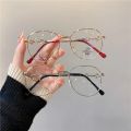 Vintage New Oval Metal Frame Glasses Women Fashion Optical Myopia Blocking Eyewear Popular Reading Anti-blue Light Eyeglasses. 