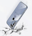 For Infinix Hot 11 Play Back Cover with Lanyard Fashion Shiny Plating Maple Leaf Design Camera Lens Protection Square Edge Soft Silicone Protective Phone Case. 