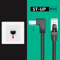 Cat6 Ethernet Cable RJ45 Right Angle UTP Network Cable Patch Cord 90 Degree Cat 6 Lan Cable For Laptop Router TV BOX White Black. 