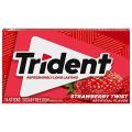 Trident Strawberry Flavor Chewing Gum 14 Sticks. 