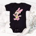 Moda Disney Baby jednoczęściowe śliczne niemowlęce kombinezony ścieg drukowane ubranka dla dzieci Streetwear Kawaii kombinezon jednoczęściowy dla małego dziecka Dropshipping. 