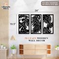 Lifestyle Glory Brand 3D Set of 3 Leaf Wooden Wall Art I Wall Art I Decorating Items I Decorating Items For Home I Decoration Pieces For Room I Decoration Pieces I Decoration I Decorating Items For Home Wall I Decoration Items. 