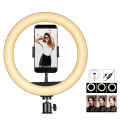 JmJadoon 26cm/10 inch Ring Light with 7feet Tripod Stand & Phone Holder, Three Colours Makeup LED RingLight. 