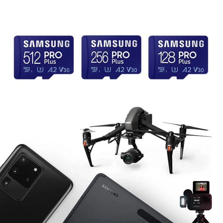 100%Original Product+FREE Shipping+COD SAMSUNG PRO Plus Micro SD 256GB Memory Card 128GB Class 10 U3 MicroSD Card A2 V30 Trans Flash 512GB U3 4K Micro SDXC