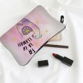 Delicate Crafts Hanging Hole Cosmetic Bag Smooth Zipper Vicuna Print Large Capacity Beauty Handbag for Vacation. 