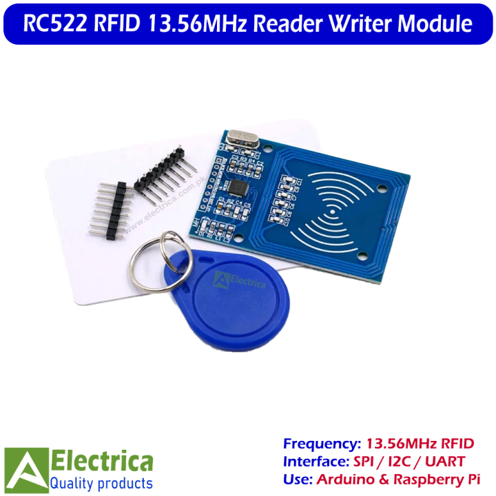 RC522%20RFID%20Card%20Reader%20Writer%20Module%2013.56MHz%20SPI%20Interface%20with%20Card%20&%20Key%20Fob%20for%20Arduino%20Raspberry%20Pi%20&%20ESP32%20by%20Electrica%20-%20Image%203