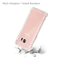 Samsung Galaxy S6 Edge Phone Case Crystal Clear Rugged Bumper Case Hybrid Flexible Cover Durable Shock Absorption Pouch For Galaxy S6Edge (Clear). 