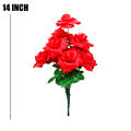 Red Rose With Plastic Vases Plus Artificial Flower Home Decoration Plastic Vases European Wedding Modern Decorations Rattan-like Unbreakable Creative Simplicity vase Plus flower. 