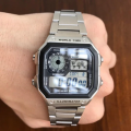 Casio - AE-1200WHD-1AVDF - Digital Wrist Watch for Men - Stainless Steel - Youth Series. 