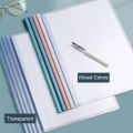 New Plastic A4 Draw Rod Folder Business Supplies Transparent Pull Rod Clip Thickened Drop Shaped Document Rod Clamp. 