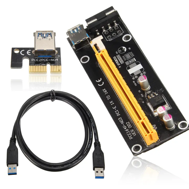 USB%203.0%20PCI-E%20Express%201x%20to%2016x%20Extender%20Riser%20Card%20Adapter%204PIN%20Power%20Cable%20-%20Image%203