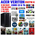ACER VERITON CORE I3 6th , 8GB DDR4 RAM, 128GB SSD, 500GB HDD, AMD RADEON RX550 2GB. 