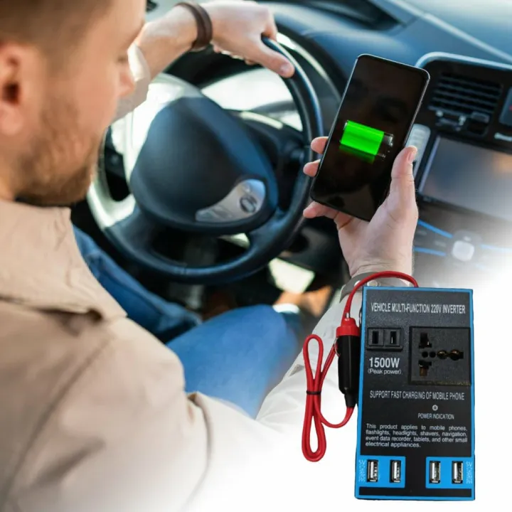 Universal%201500W%20Car%20Power%20Inverter%20DC%2012V/24V%20to%20110V/220V%20AC%20Converter,%204%20USB%20Quick%20Charge%20Ports,%20AC%20Outlets%20for%20Laptop,%20Phone,%20Electronics%20%E2%80%93%20Truck%20&%20Travel%20Essential%20-%20Image%202