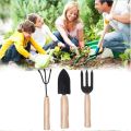 Pack of 3 - Essential Garden Tool - Wood Handles. 