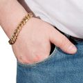 NEW Elegant Mens Plated Gold Chain Hand Chain Bracelets Gold Color Fashion Jewelry Wholesale Wristband Hand Bracelets Gift for girls and boys. 