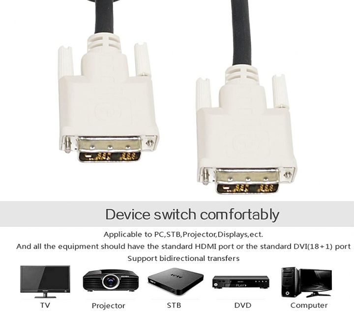 DVI-D%20Single%20Link%20Cable%2018+1%20Male%20to%2018+1%20Male%20DVI-D%20Digital%20Video%20Monitor%20Cable%204.5%20feet%20Brand%20New%20-%20Image%204