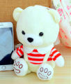 Cute Strap Teddy Bear Doll Striped Couple Bear Plush Toy Wedding Ragdoll Christmas Birthday Gift. 