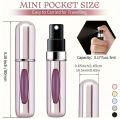 5ml Perfume Atomizer Metal Spray Bottle - Refillable & Leak-Proof, Travel-Sized, Compact & Lightweight, Ideal for Men & Women, Metal Empty Container - Unisex Usage. 