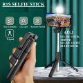4 IN 1 Selfie Stick With LED Light R1S Bluetooth Remote Desktop Stand Portable Stretchable Holder Anti-Shake Stabilizer Mobile Holder Handle Retractable Portable Multi-functional Cellphone Grip Holder Tripod Stand for Mobile Phone Self-Timer Artifact Rod. 