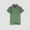 Kids Max 21 Polo Shirt Embroidered Logo with Striking Contrast Collar. 
