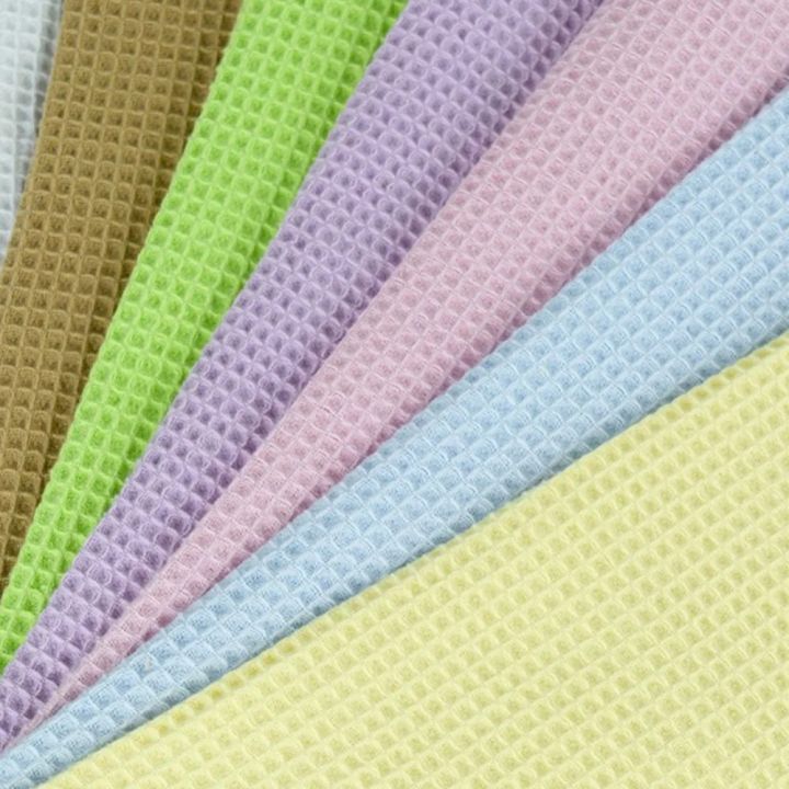 CGGJNUOH Soft Waffle Weave Cotton Fabric Pure Color By Half Yard DIY Quilting Cloth Sewing For Baby Sleepwear And Bathrobes Skin Friendly
