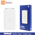 100% Original Xiaomi Redmi Power Bank 10000mAh 10W Fast Charging PB100LZM Dual USB Dual USB & Type C - White. 