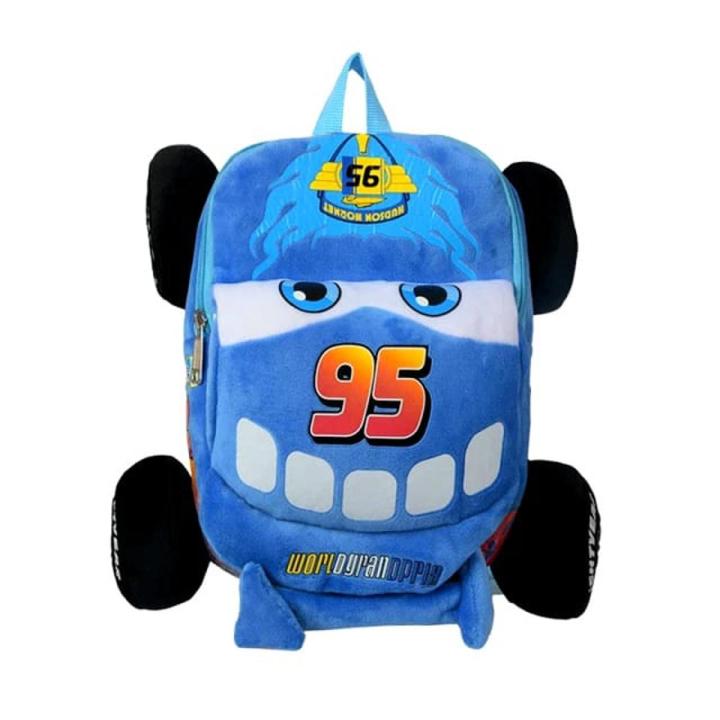 Disney Plush Backpack Kids Lightning McQueen Car School bag New Toddler Kindergarten Cartoon School Back Pack Bag Toys Gifts