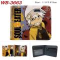 Anime Soul Eater Mens Short Wallet Coin Purse PU Cartoon Unisex Wallets ID/Credit Card Holder. 