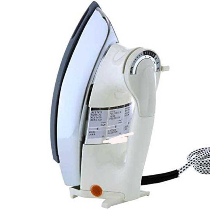 Dry Iron De-Luxe Automatic Heavy Weight 220V-1000W 6.0 LBS Non-Stick Coating
