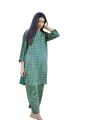 Chunri Steam Printed 2 Pcs Stitched Ladies Suit with Same Trouser / CHECK STRIPS  PRINT.. 