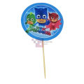 PJ Masks Cupcake Toppers - 2.5 Inch - PJ Masks Themed Party - Blue - Boys - Pack Of 10. 