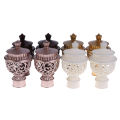 2Pcs Curtain Rod Cap Finials 66 x 115mm Plastic Vintage for 28mm Dia Rod. 