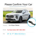 2x For GWM Haval Jolion 2021 2022 2023 Rubber Strip Refill Front Frameless Wiper Blade Brushes Window Cleaning Auto Accessories. 