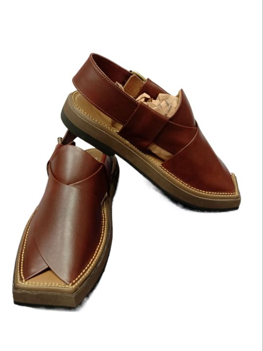 Brown%20"Kaptaan"%20Chapal,%20Original%20Charsadda%20Chapal%20(Kheri)%20-%20Image%202