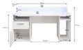 kaneez furniture white computer table / gaming table / study table. 
