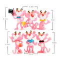 Pink Cart Pink Panther Cake Decoration Ornaments Cake Topper Girls' Cake Decor. 
