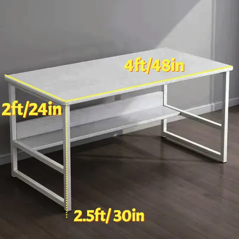 Gaming%20Table,%20Laptop%20Table,%20Computer%20Table,%20Study%20Table,%20PC%20Table,%20Table%20with%20Shelving%20for%20Storage,%20H-Shape%20Table,%20Office%20Table,%20Workstation%20Table,%20Portable%20Durable%20Moveable%20with%2018%20gauge%20iron%20rods%20and%20Powder%20coating%20-%20Image%207