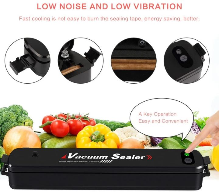 Vacuum Sealer Home automatic packing machine Black Finish