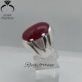 Anari Yaqoot Ring , Cabochon Ruby Ring , Big Size Red Ruby Ring , Pomegranate Ruby Ring. 
