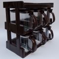 6 / 8 Pcs Galaxy Masala Jar kitchen rack Masala Box Spice Rack box with Automatic Lid Cooking kitchen accessories Golden. 