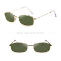 Unisex Rectangle Metal Frame Sunglasses Fashion Small Retro Shades UV400 Sun Glasses Eyewear for Men Women Goggles. 