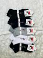 Pair Of 5pcs Fila Cotton Short Socks for Men Stylish Design Footwear High Quality Cotton Material Short Socks For All Occasions. 