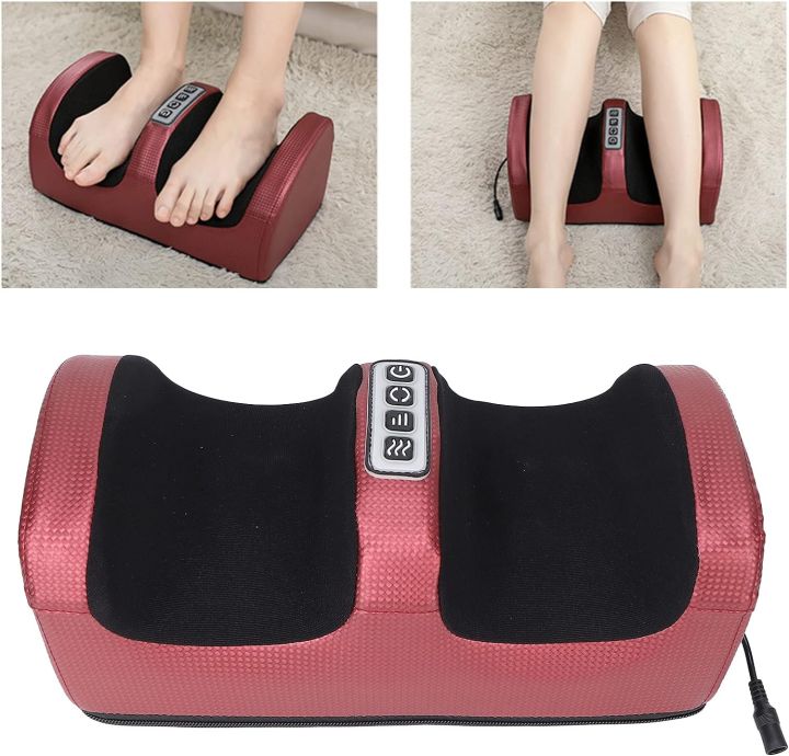 LINGTENG Shiatsu Foot Massager Machine with Heat, Foot and Calf Massager with Massage Roller, Deep Tissue Massager for Plantar Fasciitis, Pain Relief, Promotes Blood Circulation