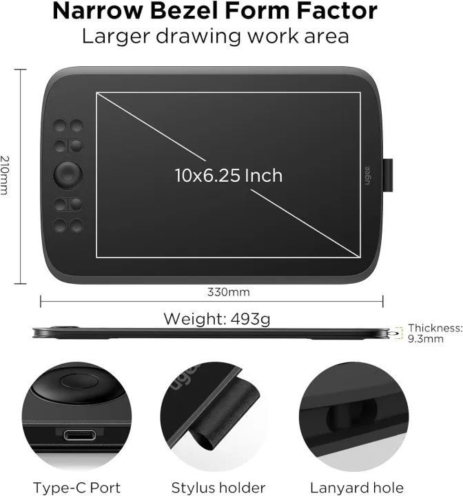 UGEE%20M908%20Graphics%20Drawing%20Tablet,10X6.25%20Inches%20Digital%20Drawing%20Tablet%20%20+%20Ugee%20Q6%20Drawing%20Tablet%206.5x4%20inch%20Graphic%20Tablet%20-%20Image%202